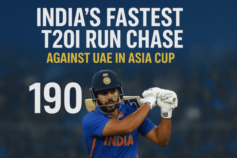 India’s Fastest T20I Run Chase: What It Means for Asia Cup 2025 Campaign